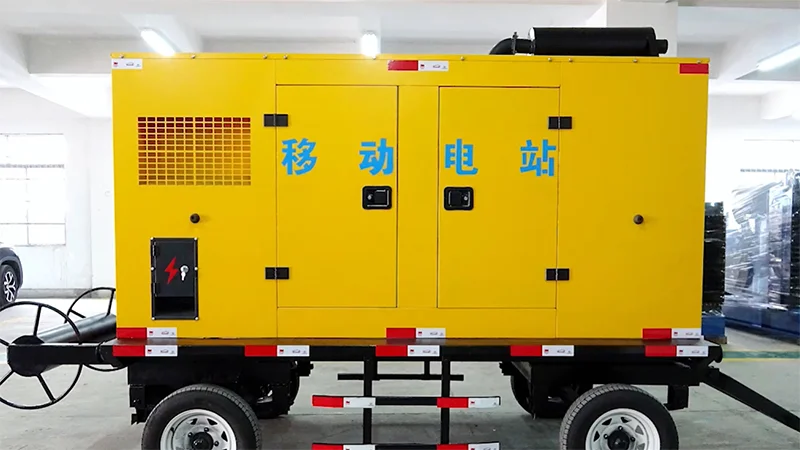 Groupe électrogène diesel insonorisé sur remorque
